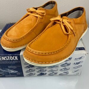 Birkenstock Pasadena Mens 11‎ Pale Orange Nubuck Leather Moc Toe Shoes 495673